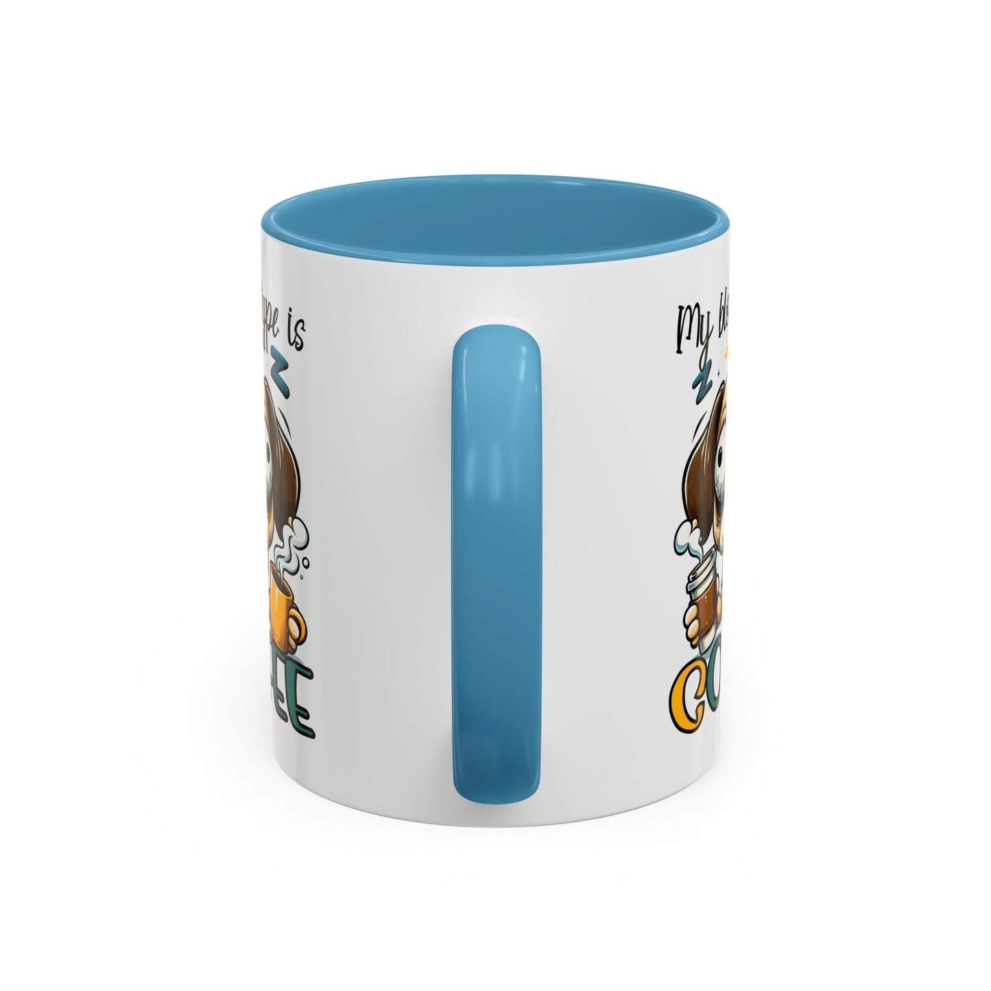 My Blood Type is Coffee Dog Mug - Fun Accent Coffee Cup for Dog Lovers