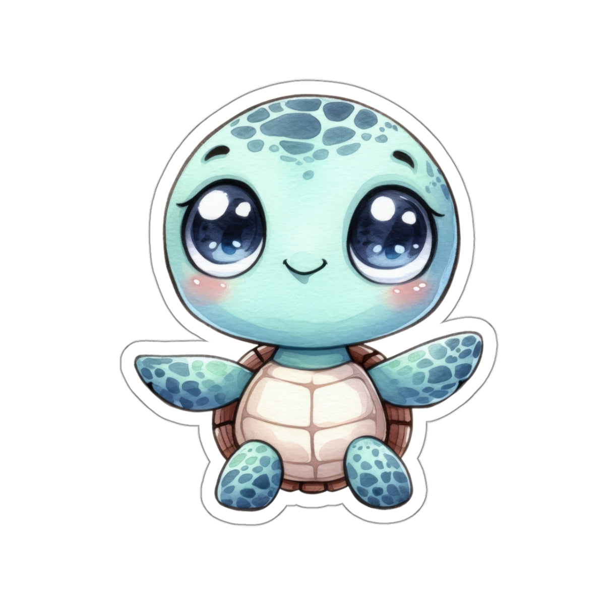 Cute Kawaii Turtle Kiss-Cut Stickers for Laptops, Scrapbooking & Gifts