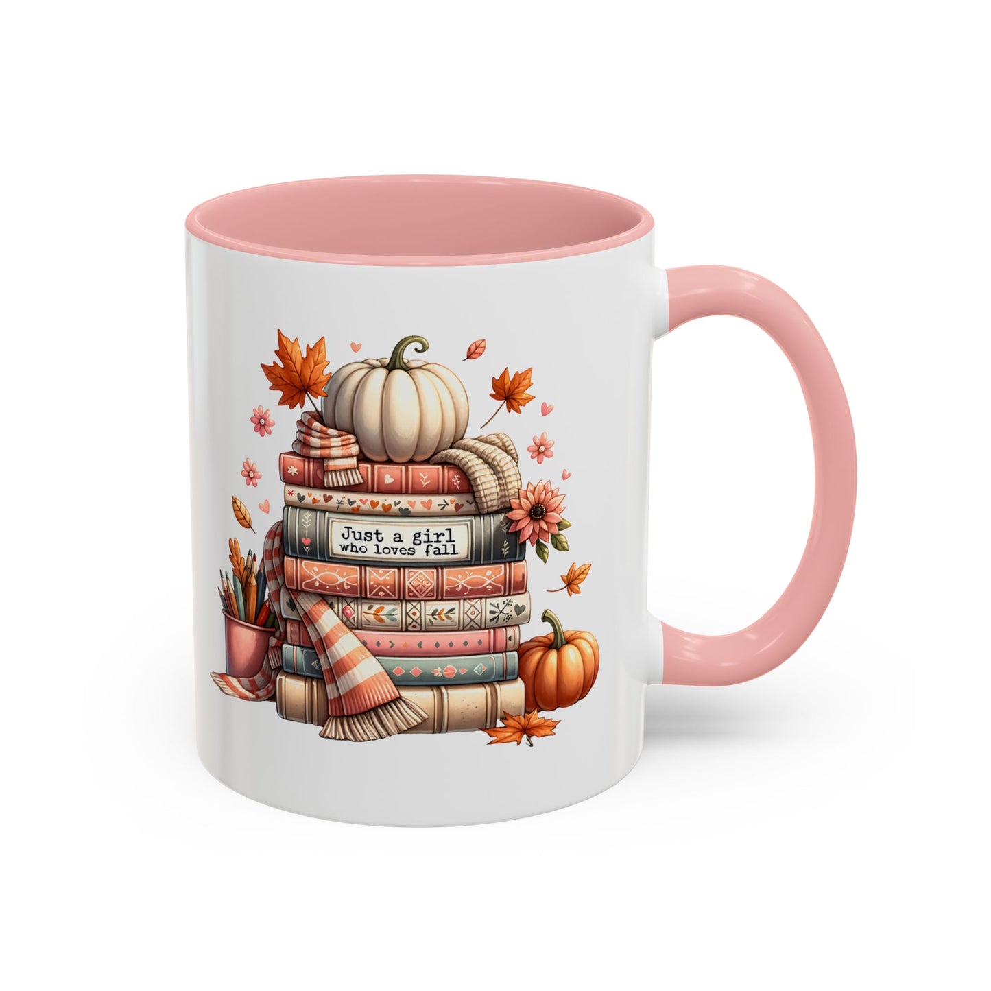 Just a Girl who Loves Fall Accent Coffee Mug (11, 15oz)