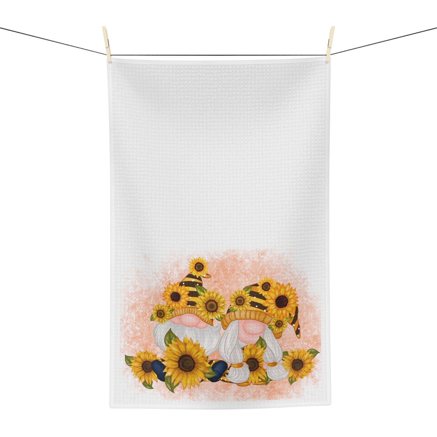 Sunflower Gnomes Soft Tea Towel