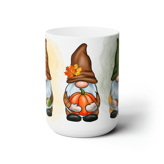 Fall Gnome Ceramic Mug 15oz