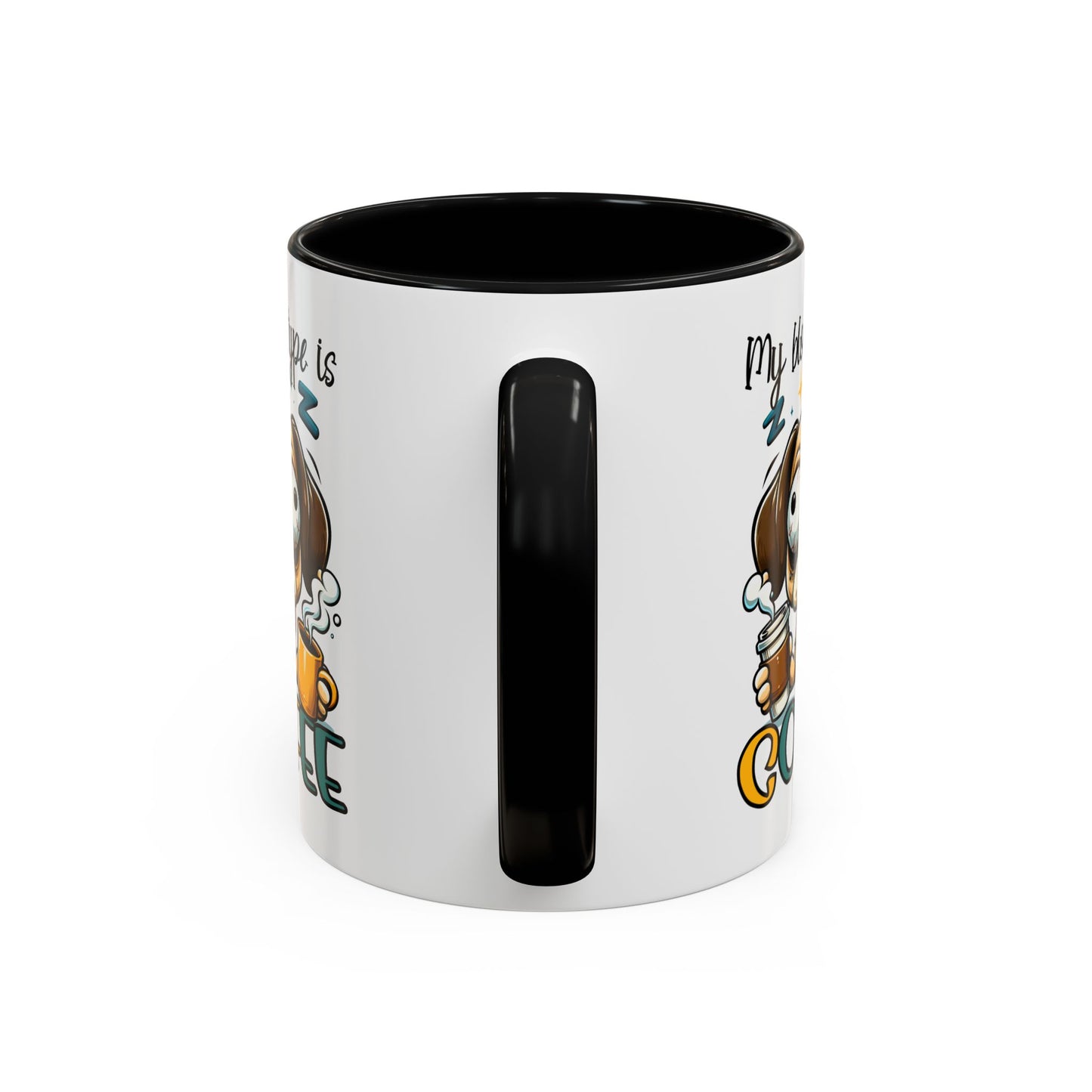 My Blood Type is Coffee Dog Mug - Fun Accent Coffee Cup for Dog Lovers