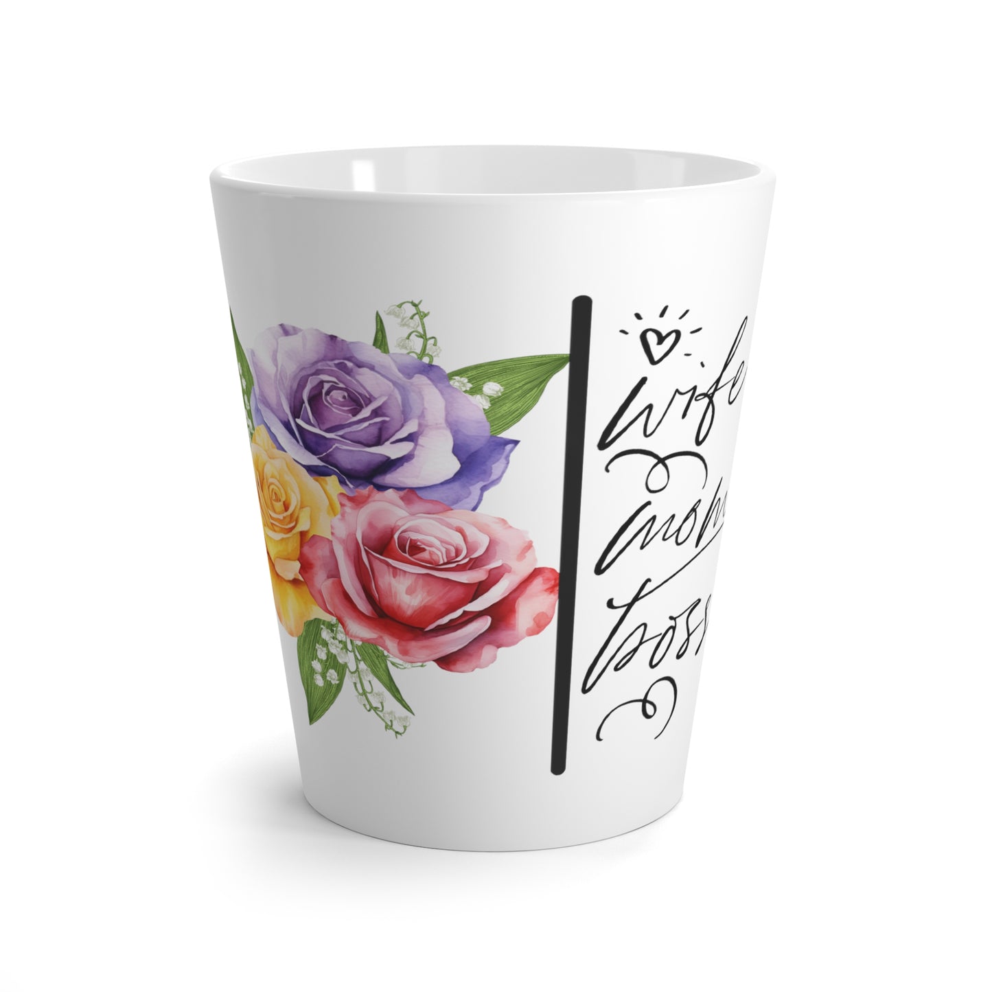 Rose Wife Boss Mom Latte Mug