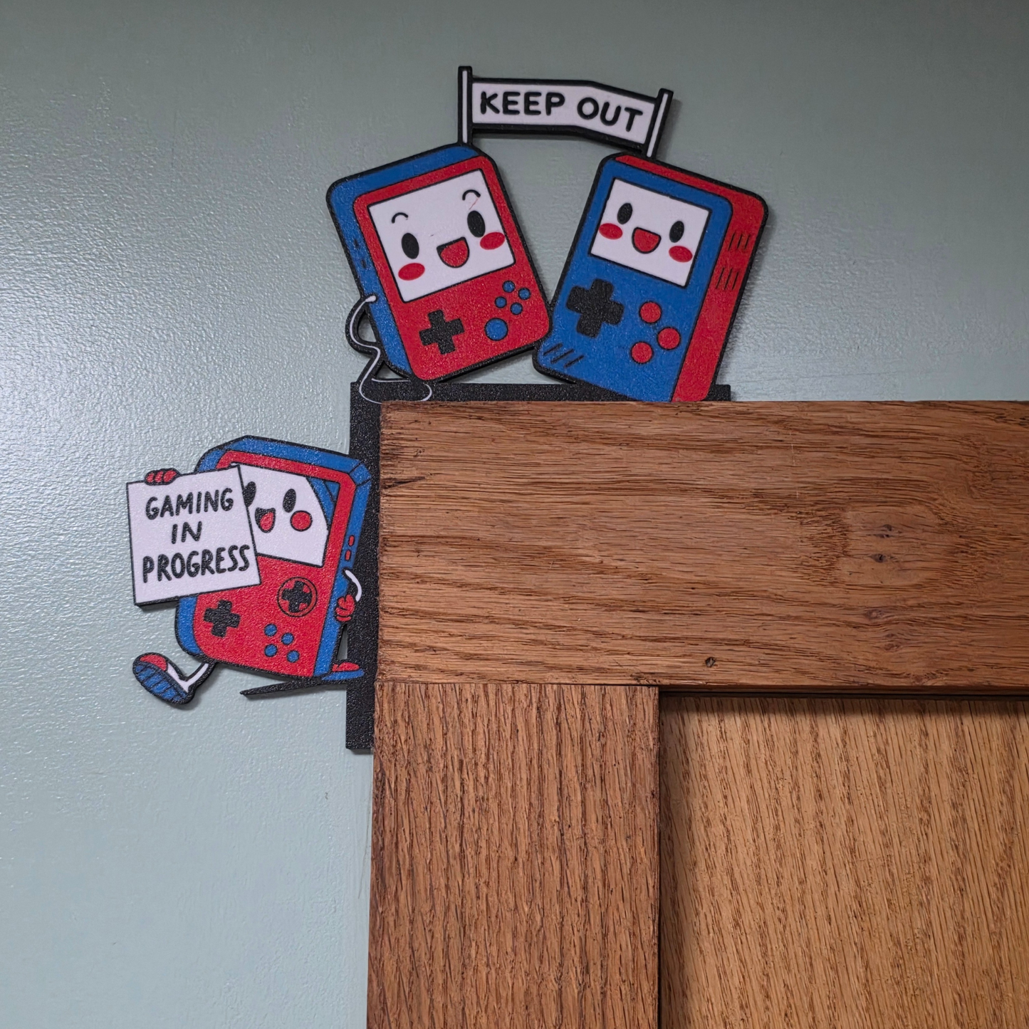Keep Out! Gaming in Progress Door Corner