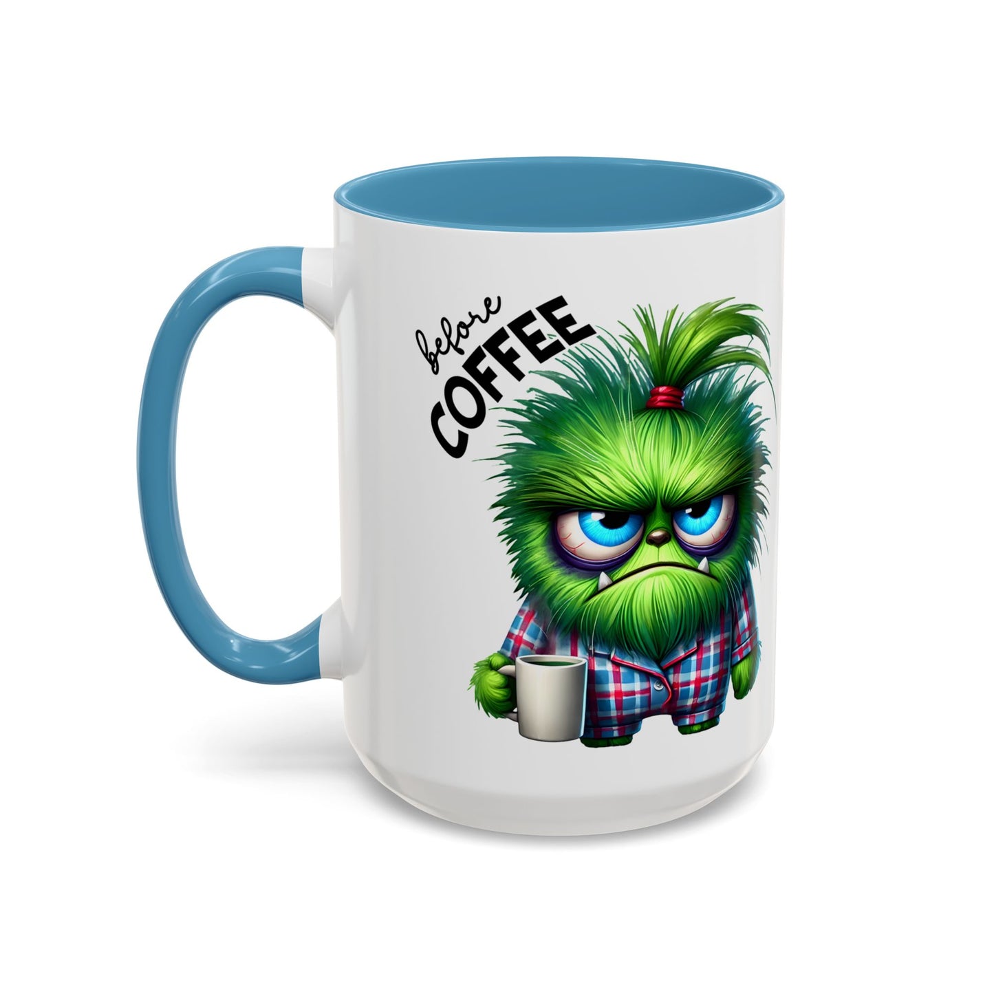 Cute Pink Monster Really Caffeinated Mug | Accent Coffee Mug