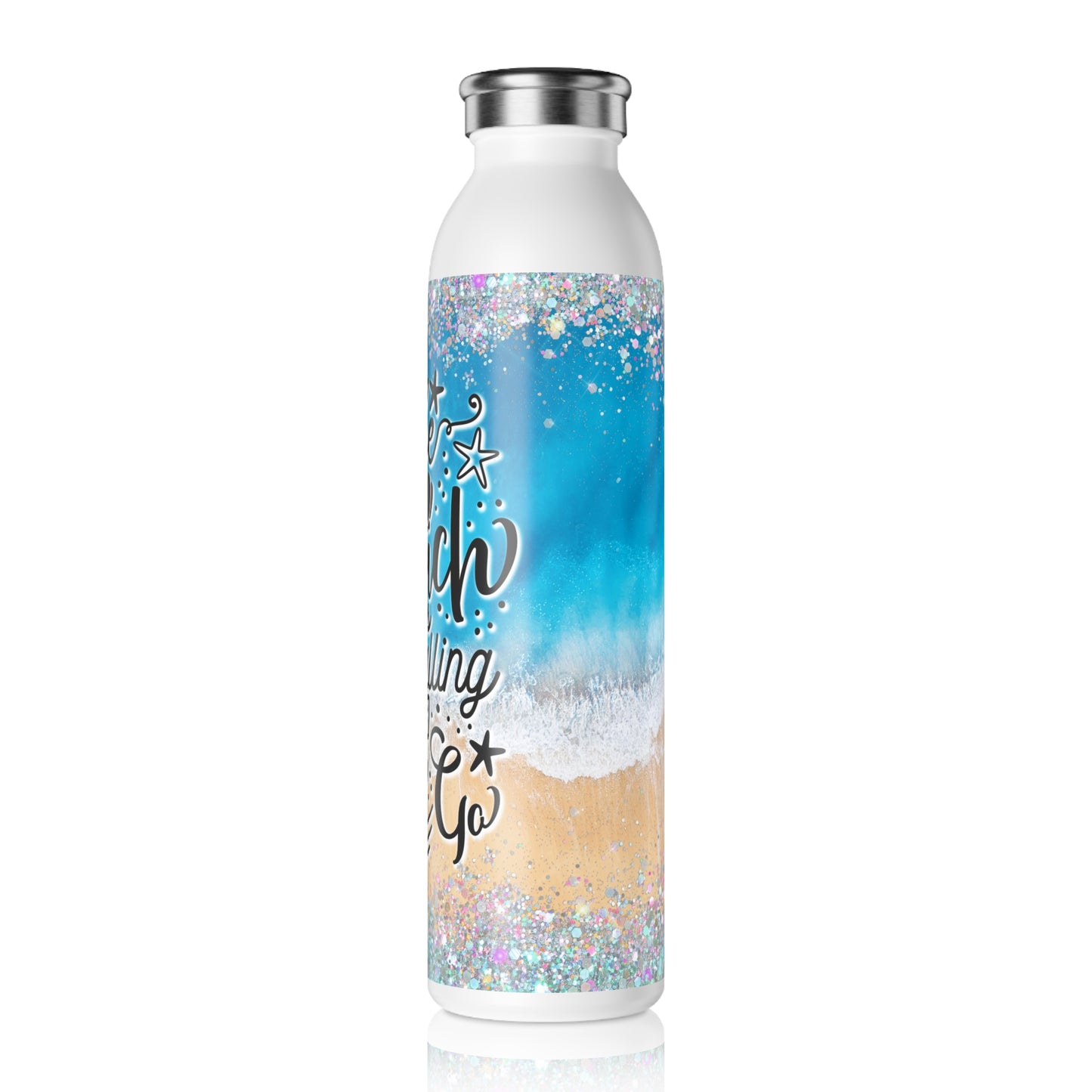 Beach is calling Slim Water Bottle