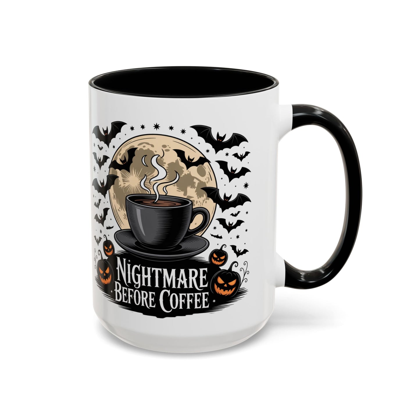 Halloween-Themed Accent Coffee Mug - Nightmare Before Coffee - Perfect for Spooky Mornings, Gift for Coffee Lovers, Halloween Decor, [...]