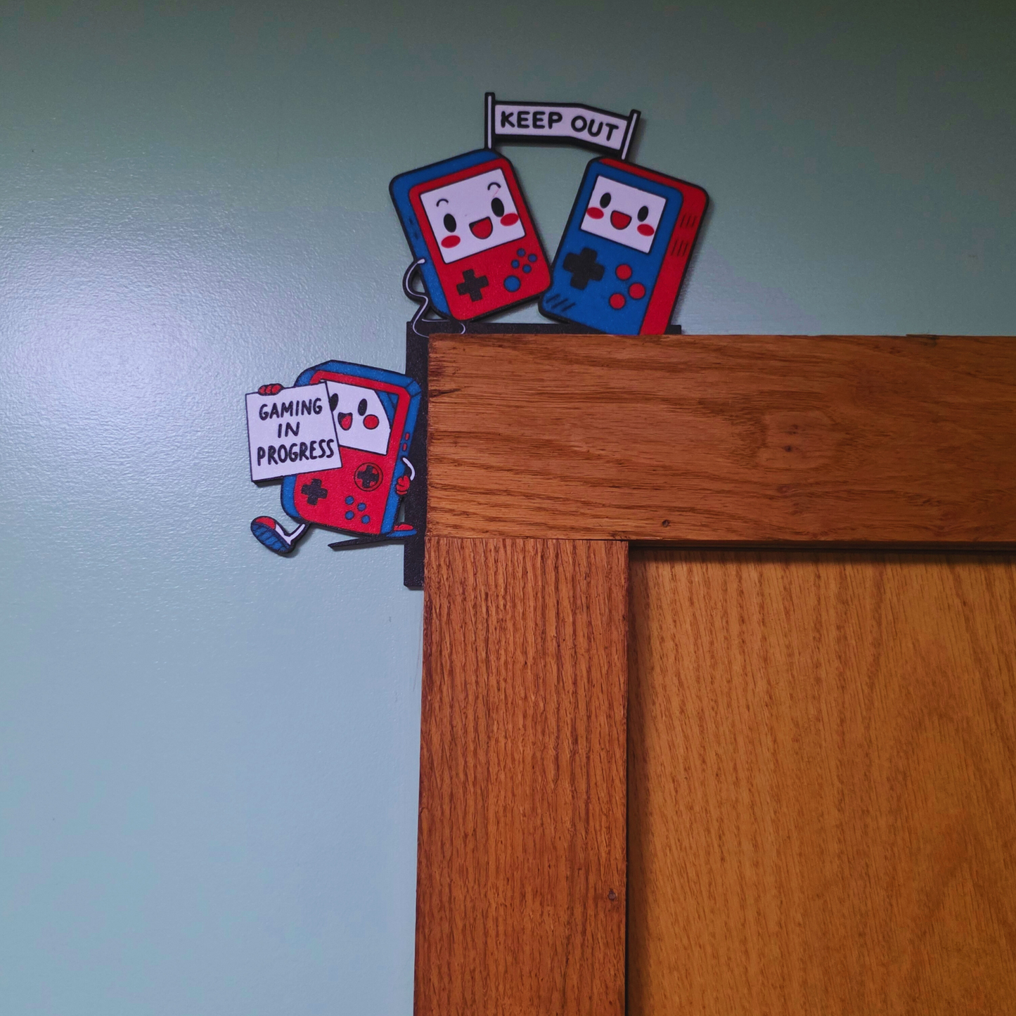 Keep Out! Gaming in Progress Door Corner