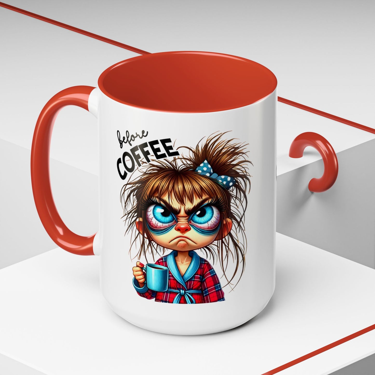 Fully Caffeinated Girl Coffee Mug | Accent Coffee Mug 15oz