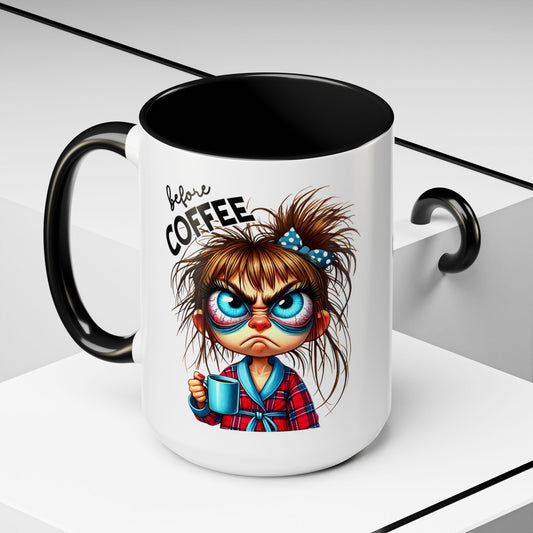 Fully Caffeinated Girl Coffee Mug | Accent Coffee Mug 15oz