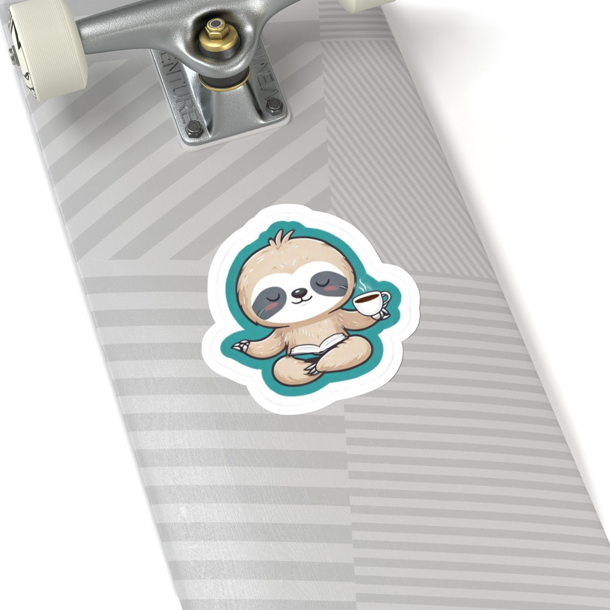 Charming Meditation Sloth Kiss-Cut Stickers – Perfect for Relaxation Lovers