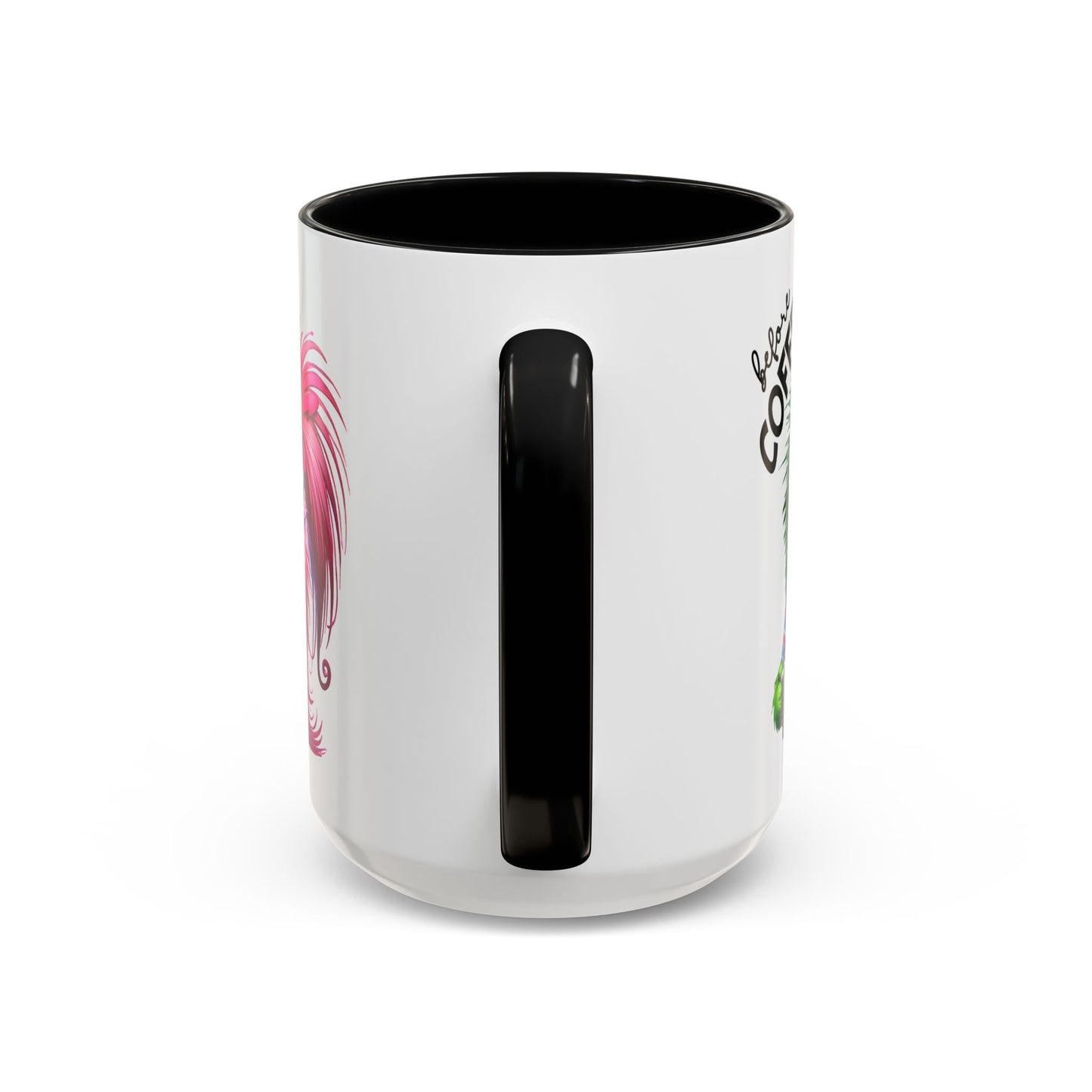 Cute Pink Monster Really Caffeinated Mug | Accent Coffee Mug