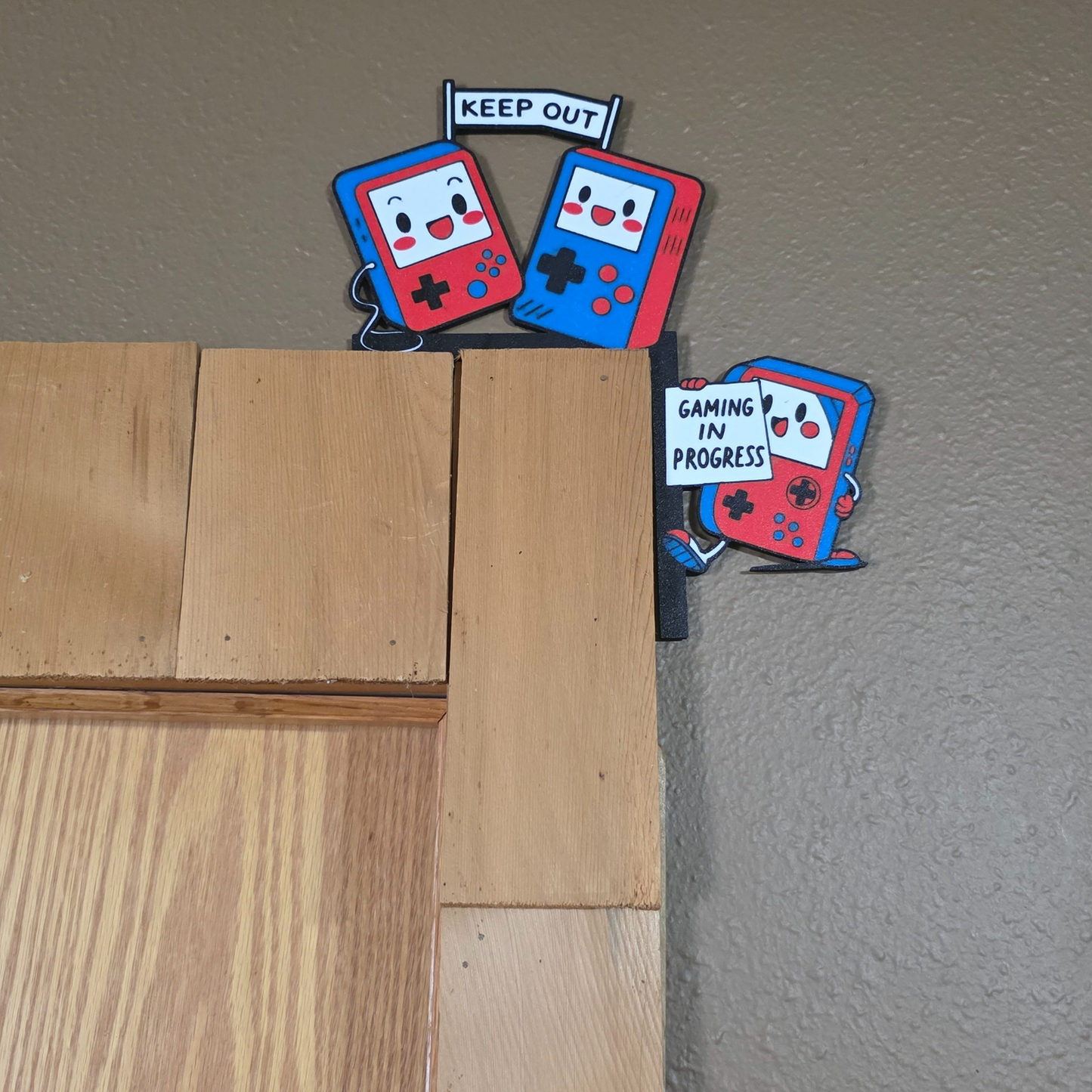 Keep Out! Gaming in Progress Door Corner