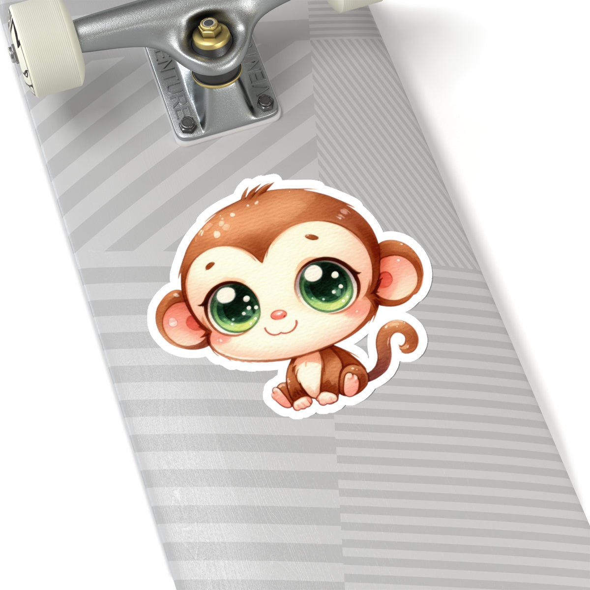 Cute Monkey Kiss-Cut Stickers - Perfect for Laptops and Journals