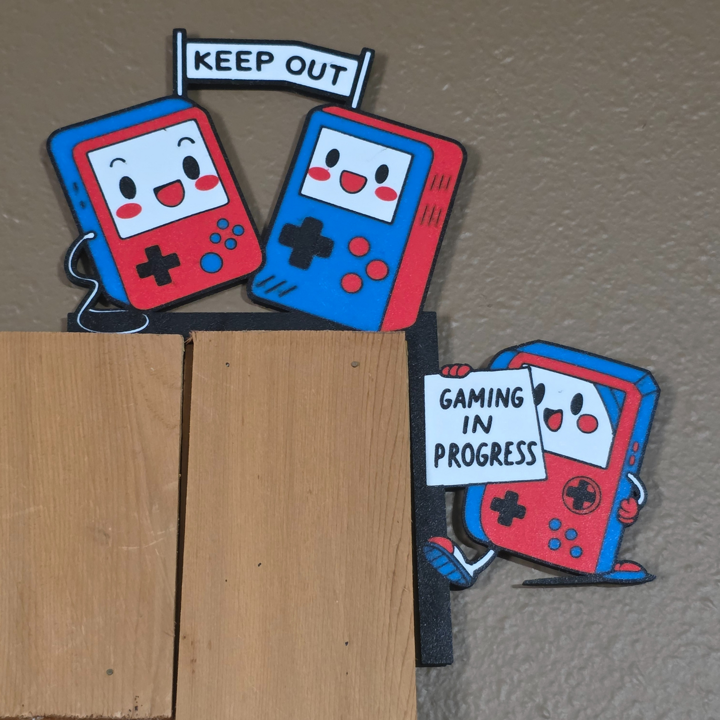 Keep Out! Gaming in Progress Door Corner