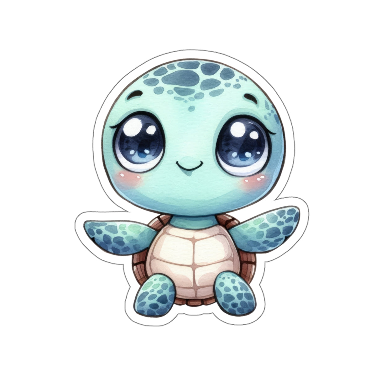 Cute Kawaii Turtle Kiss-Cut Stickers for Laptops, Scrapbooking & Gifts