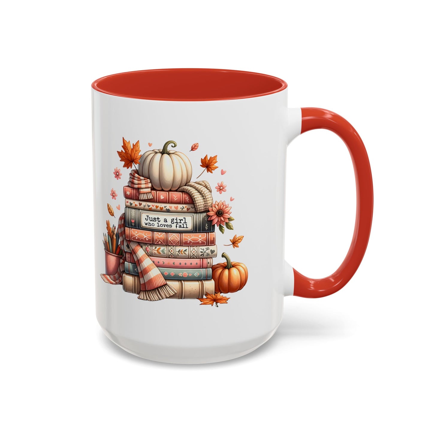 Just a Girl who Loves Fall Accent Coffee Mug (11, 15oz)