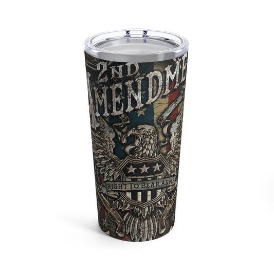 2nd Amendment Skinny Steel Tumbler with Straw, 20oz