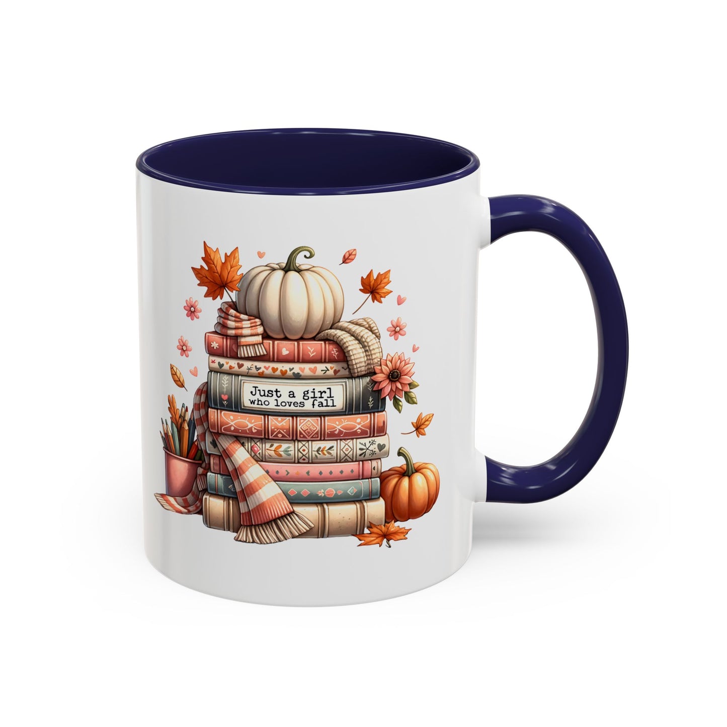 Just a Girl who Loves Fall Accent Coffee Mug (11, 15oz)