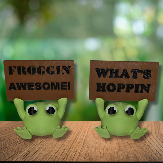 Frog with Sign