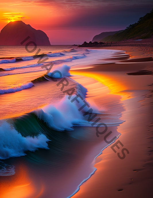 Sunset Beach sublimation pictures