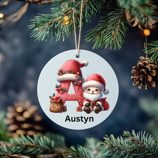 Customizable Clipart Santa Letter Ornaments