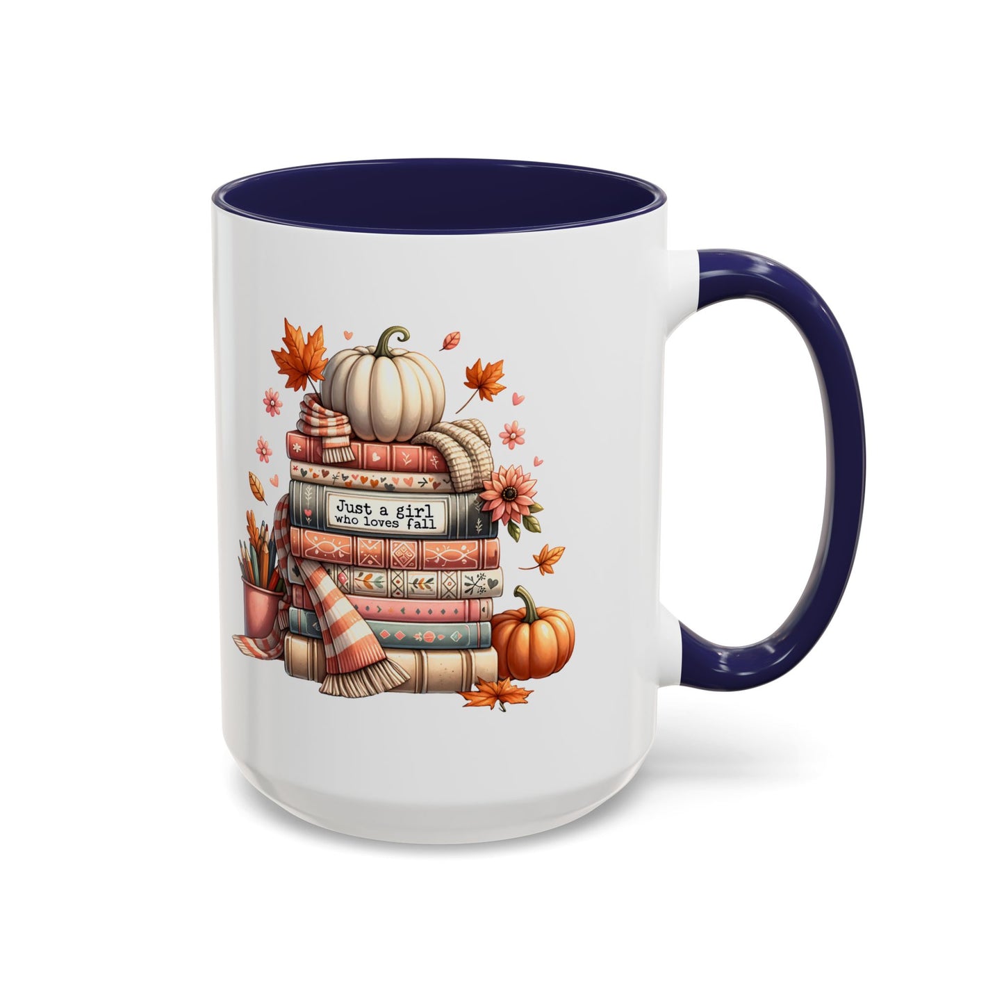 Just a Girl who Loves Fall Accent Coffee Mug (11, 15oz)