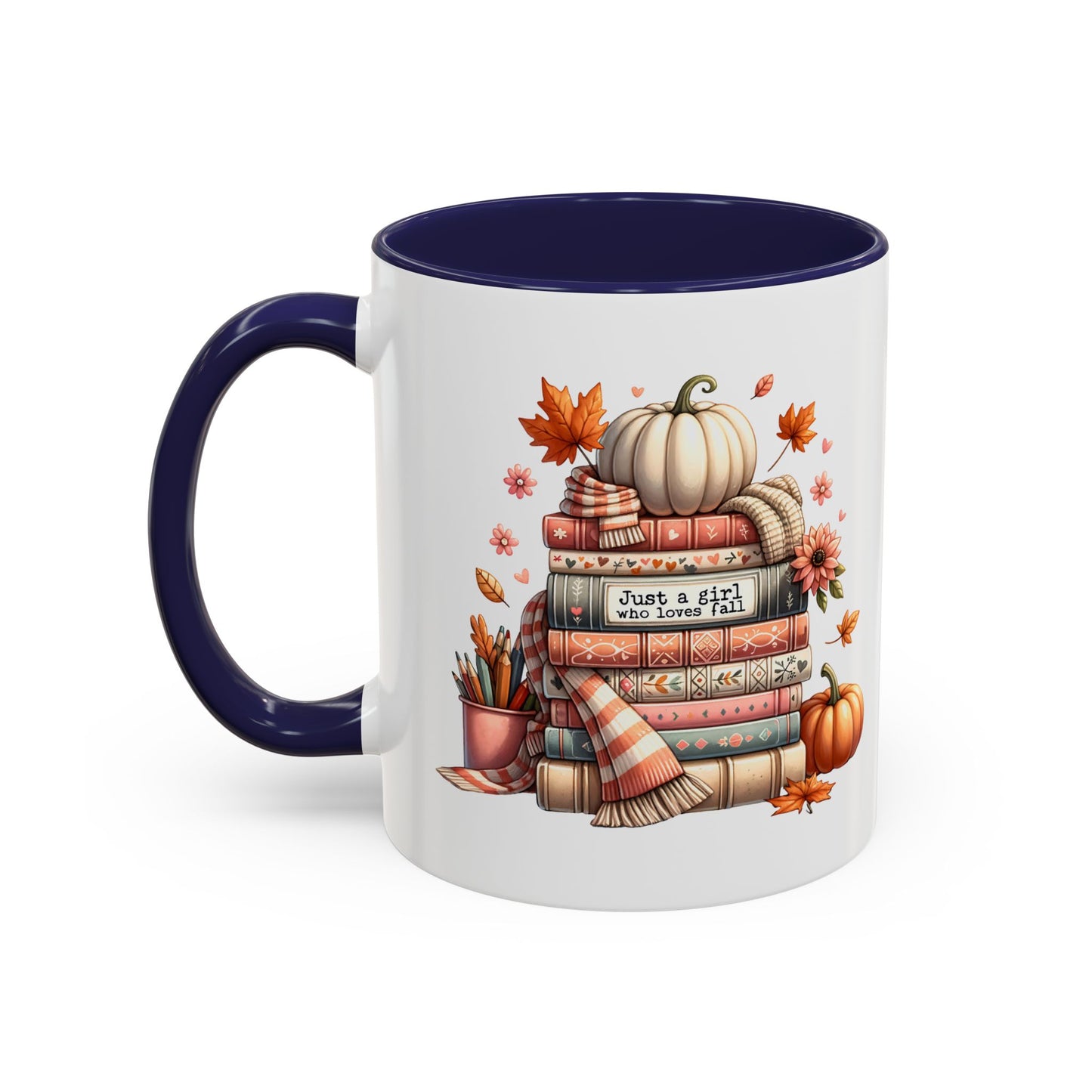 Just a Girl who Loves Fall Accent Coffee Mug (11, 15oz)