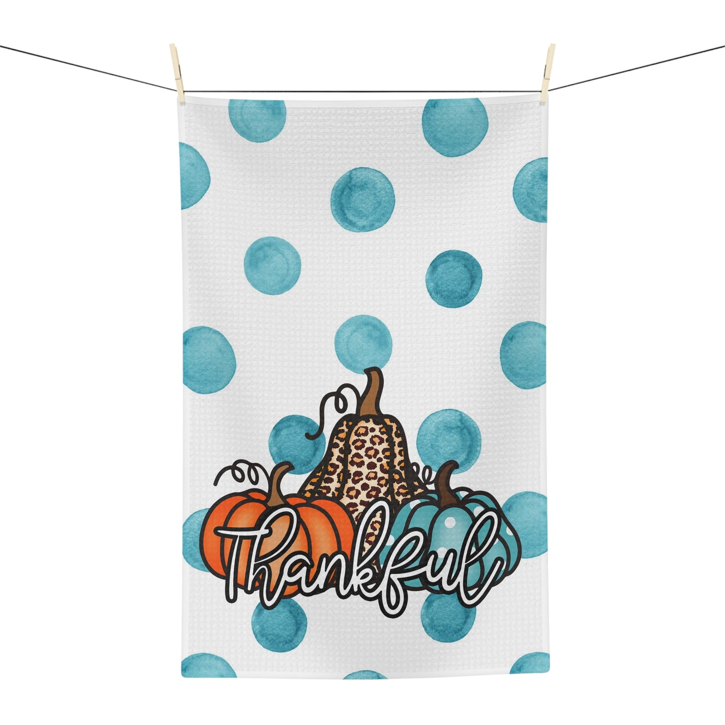 Thankful Pumpkins Soft Tea Towel