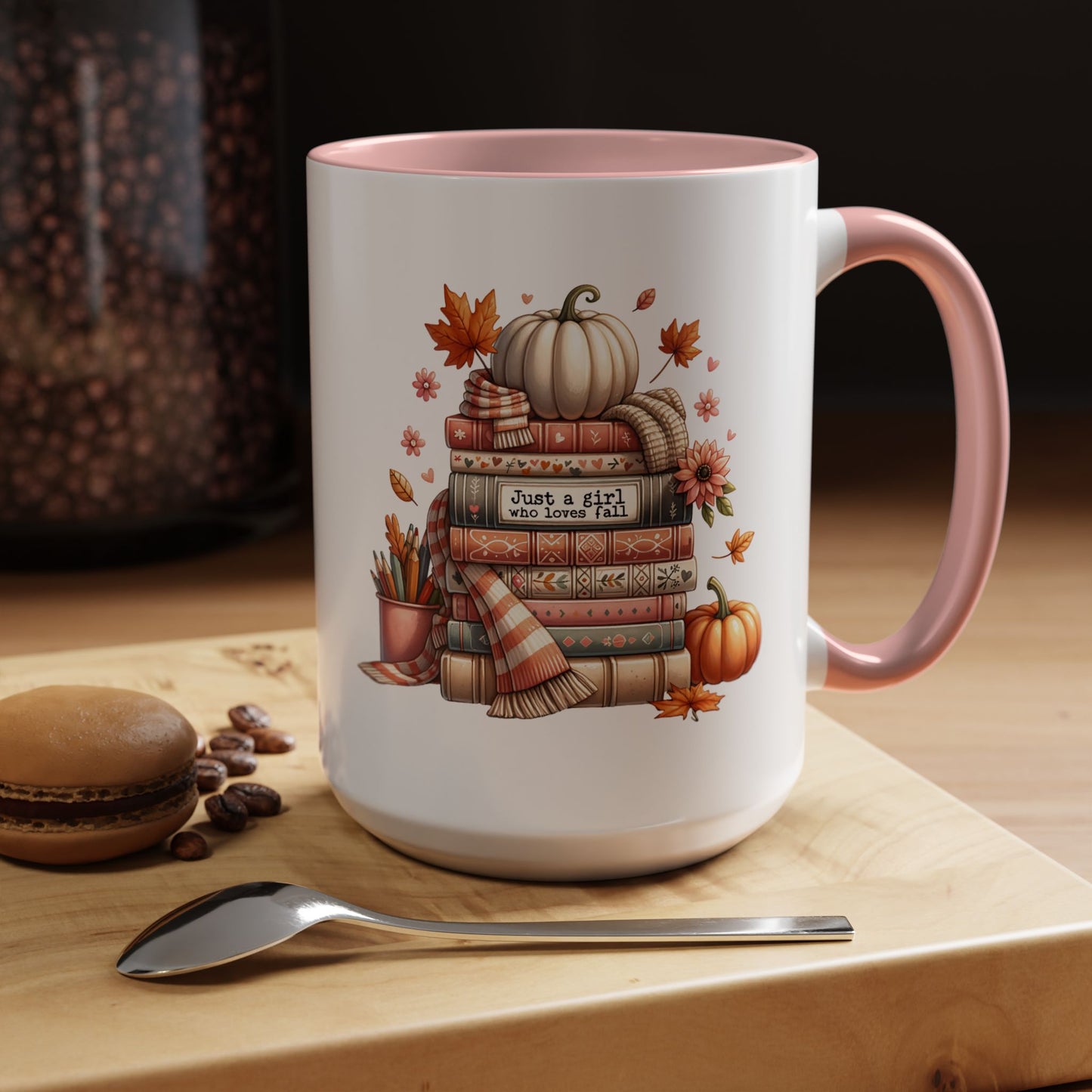 Just a Girl who Loves Fall Accent Coffee Mug (11, 15oz)