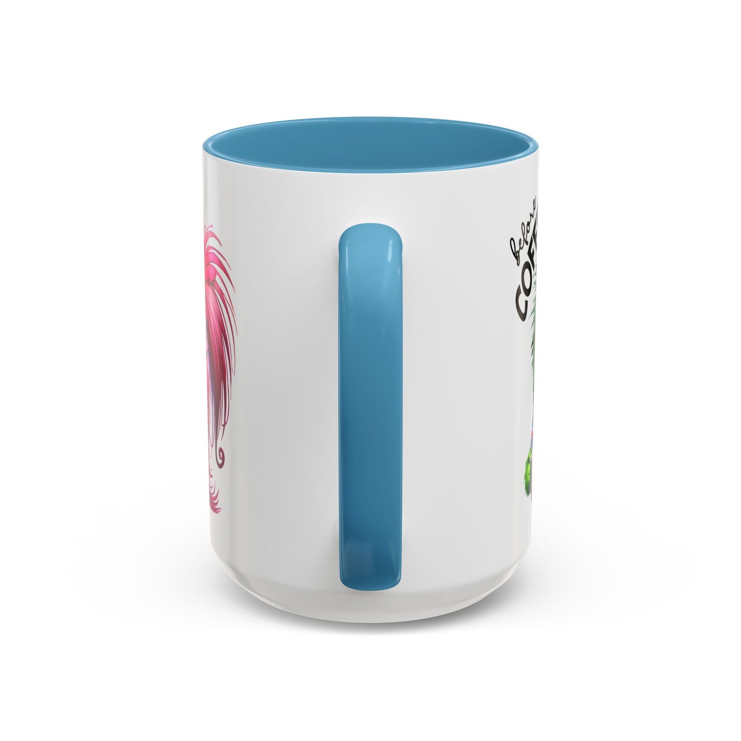Cute Pink Monster Really Caffeinated Mug | Accent Coffee Mug