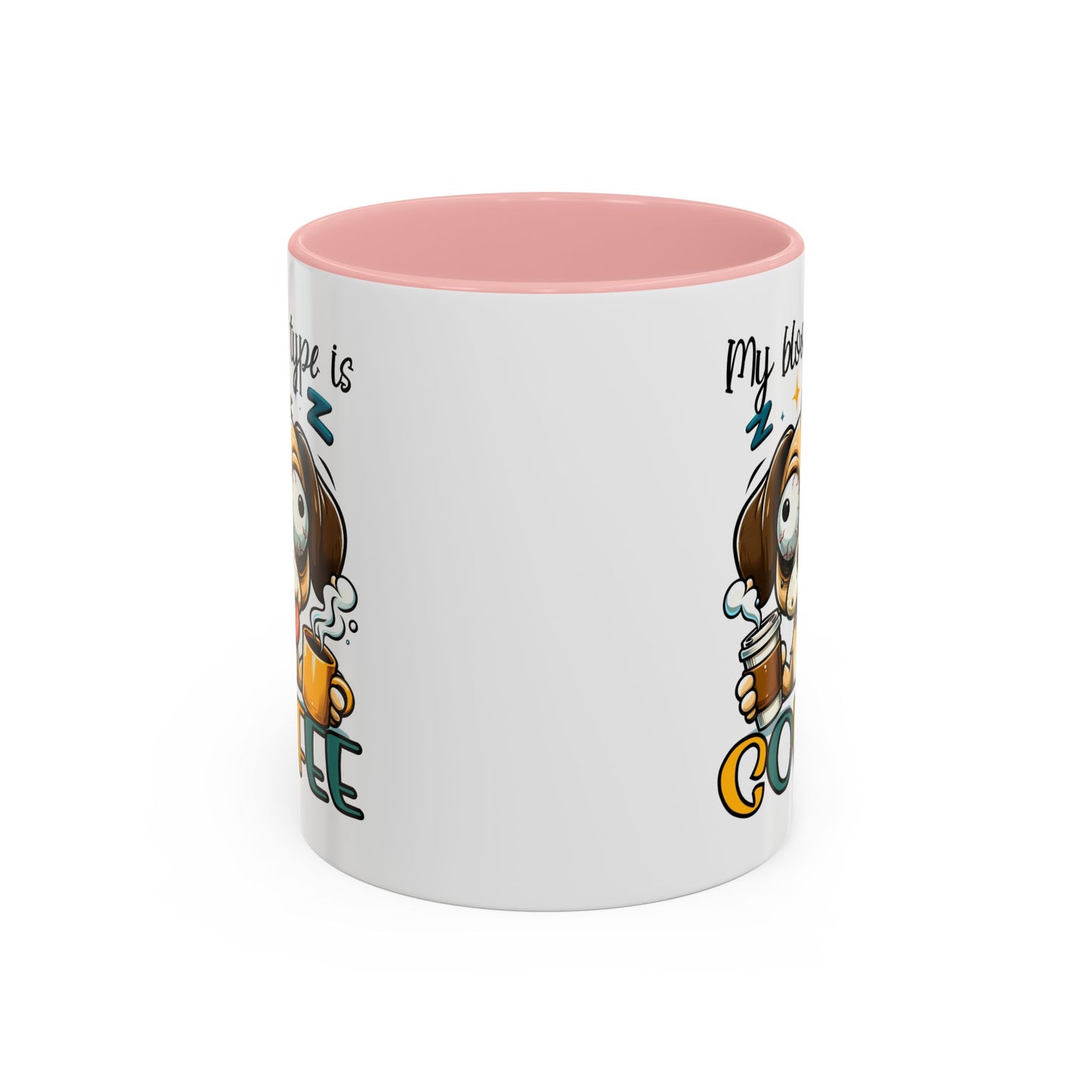 My Blood Type is Coffee Dog Mug - Fun Accent Coffee Cup for Dog Lovers