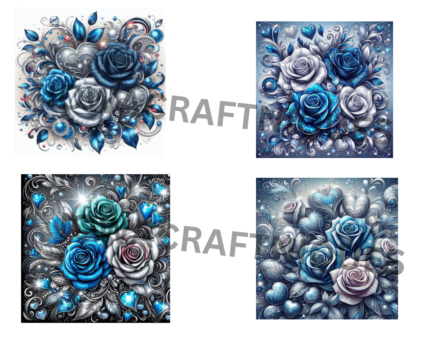 Blue/Silver Roses download