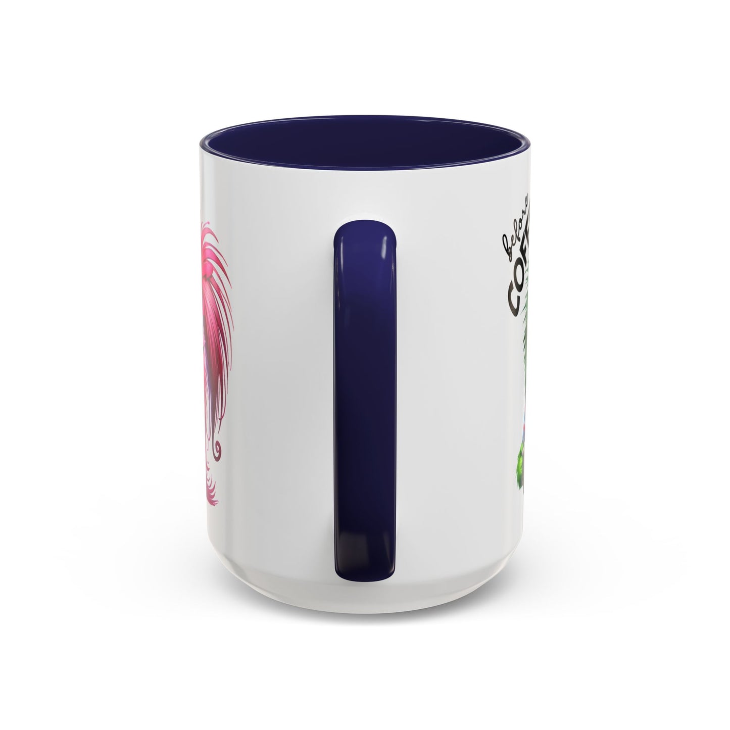 Cute Pink Monster Really Caffeinated Mug | Accent Coffee Mug