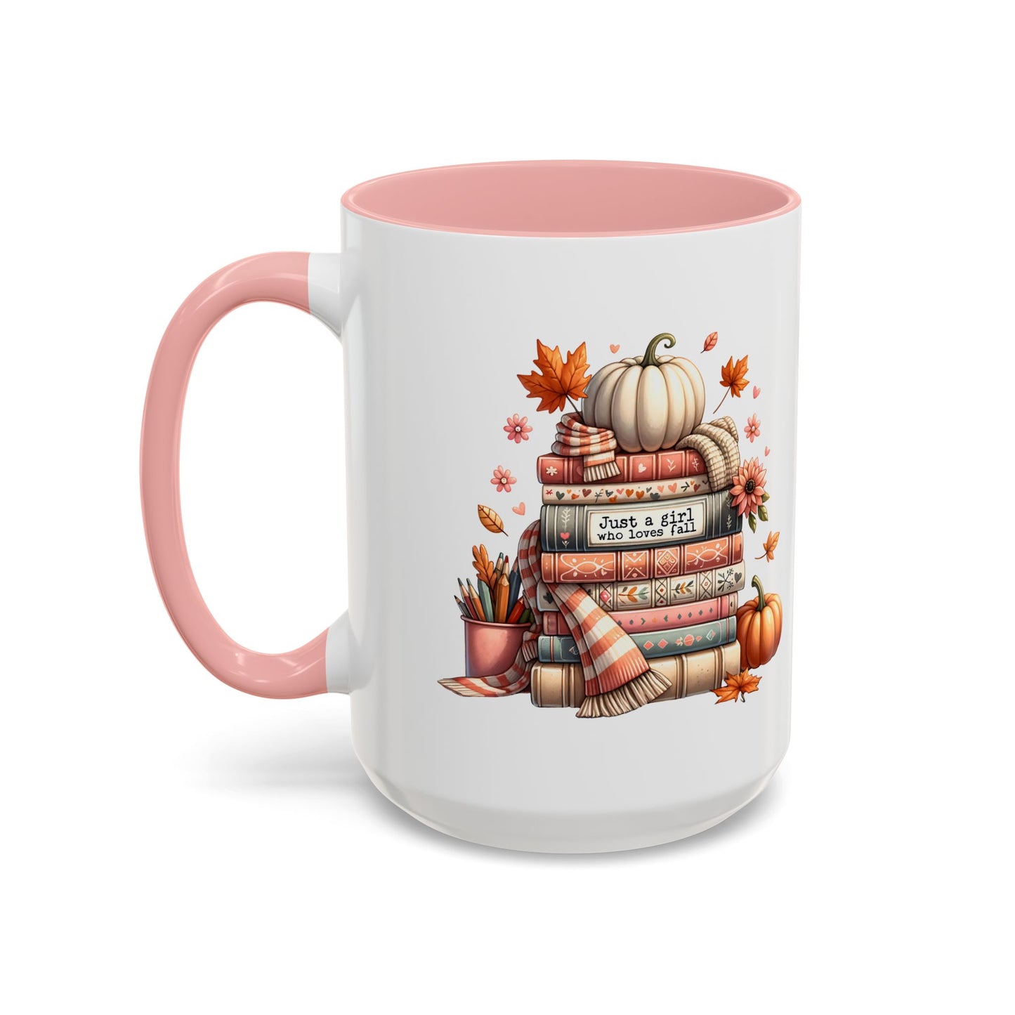 Just a Girl who Loves Fall Accent Coffee Mug (11, 15oz)