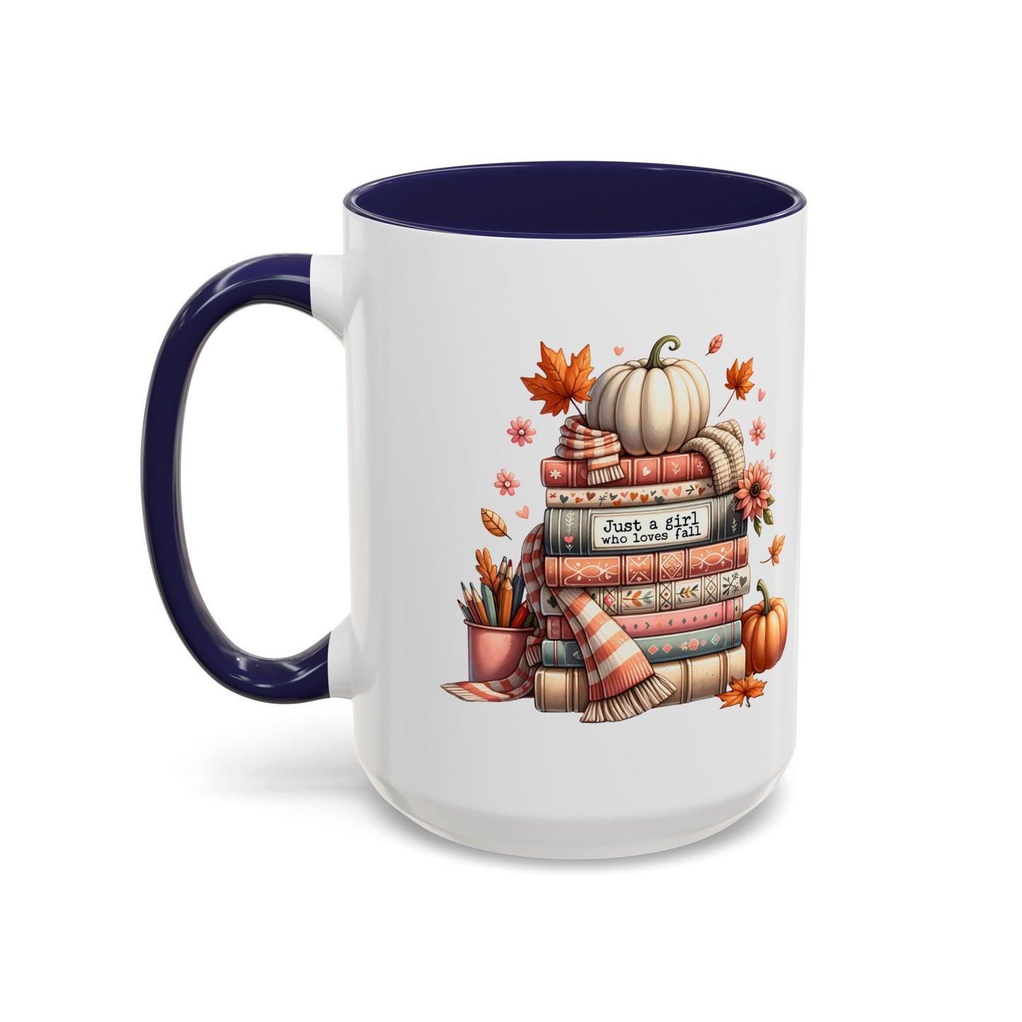 Just a Girl who Loves Fall Accent Coffee Mug (11, 15oz)