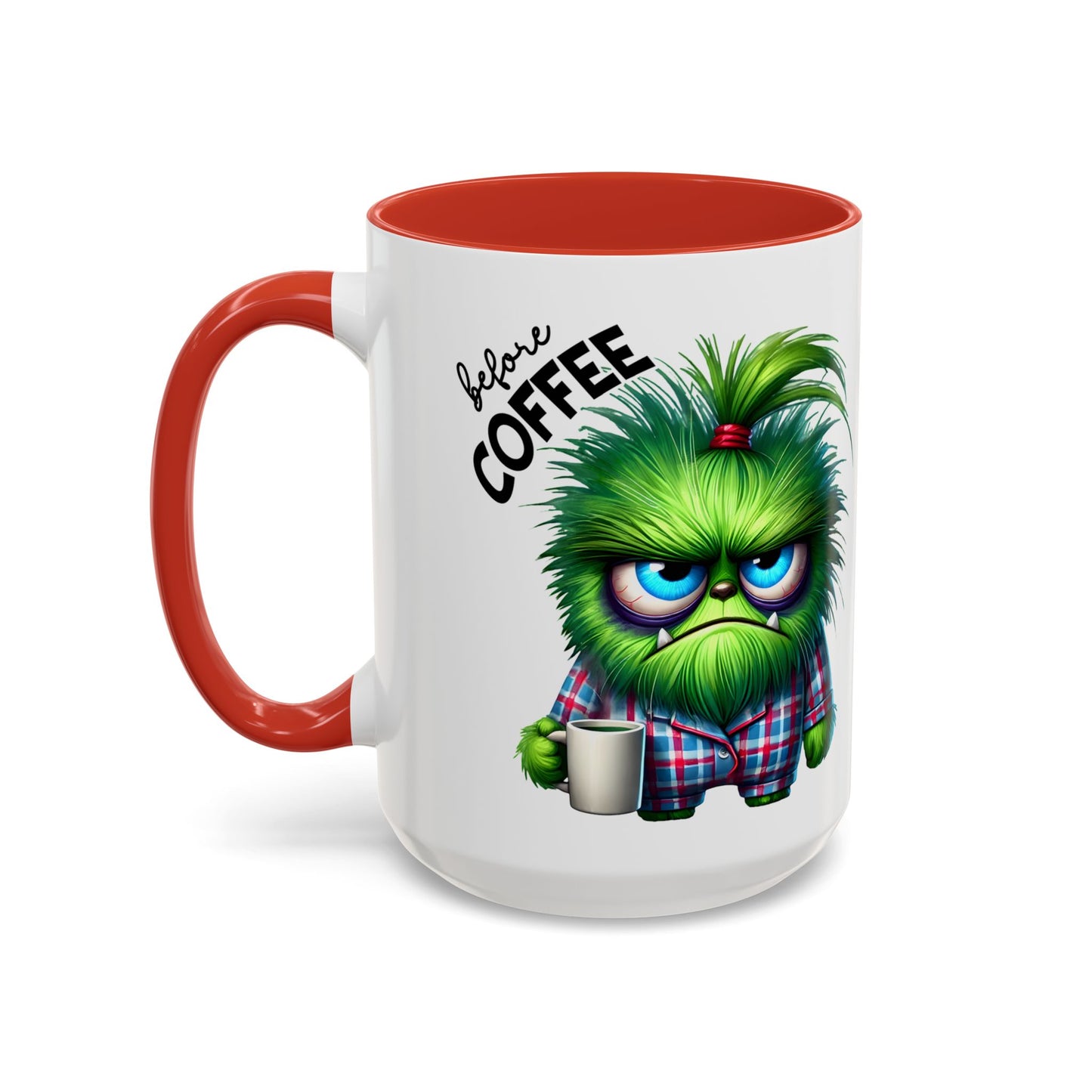 Cute Pink Monster Really Caffeinated Mug | Accent Coffee Mug
