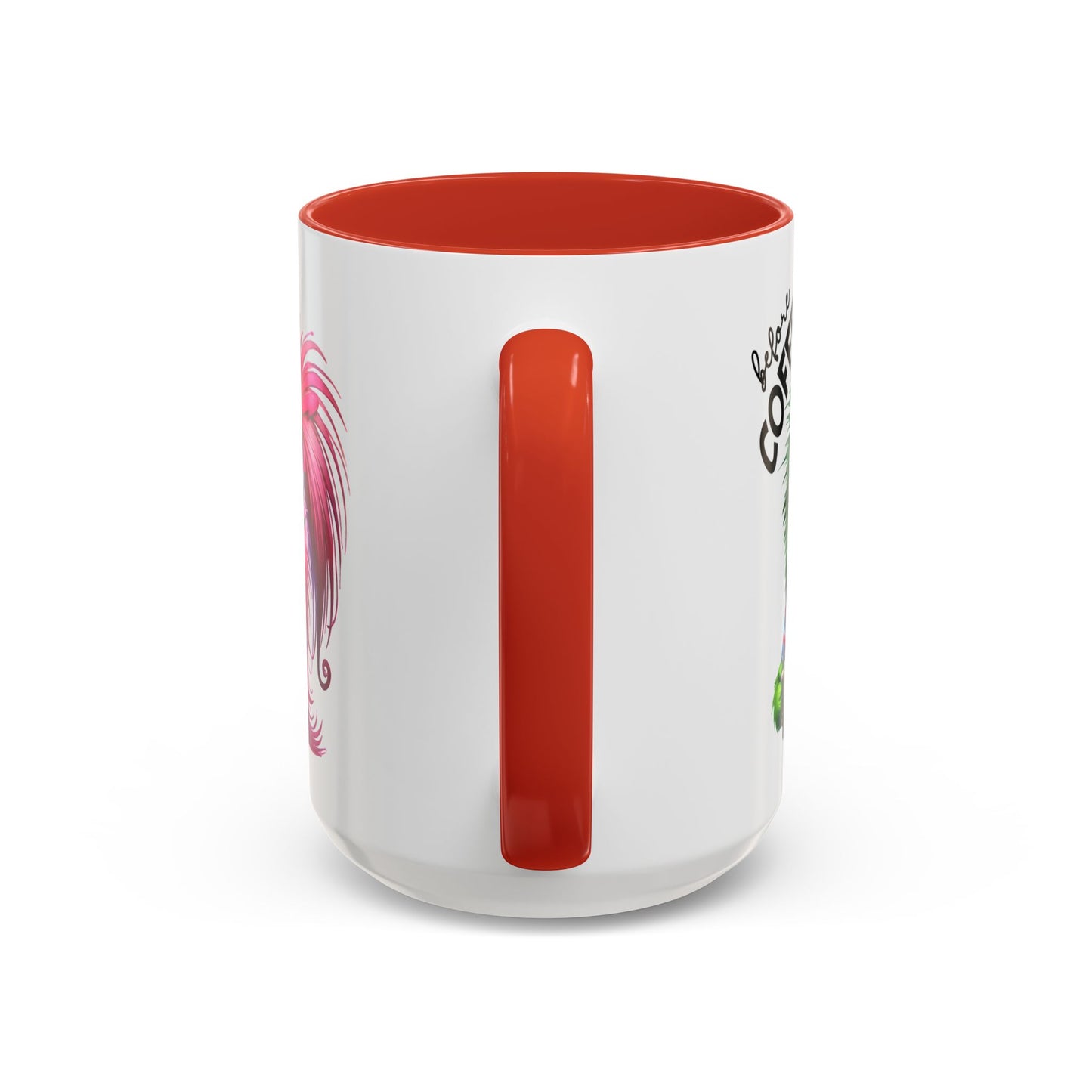 Cute Pink Monster Really Caffeinated Mug | Accent Coffee Mug