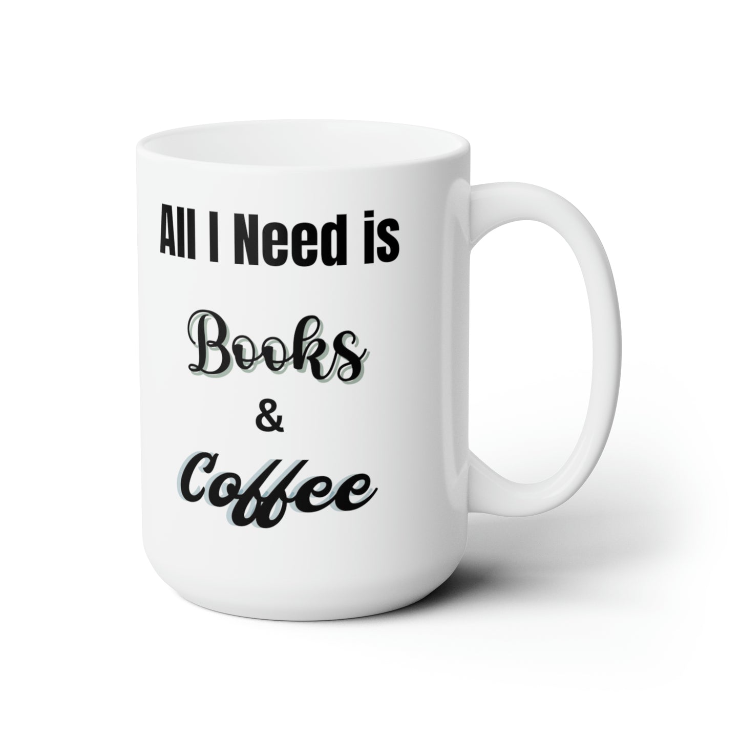 Books and Coffee Owl Ceramic Mug 15oz