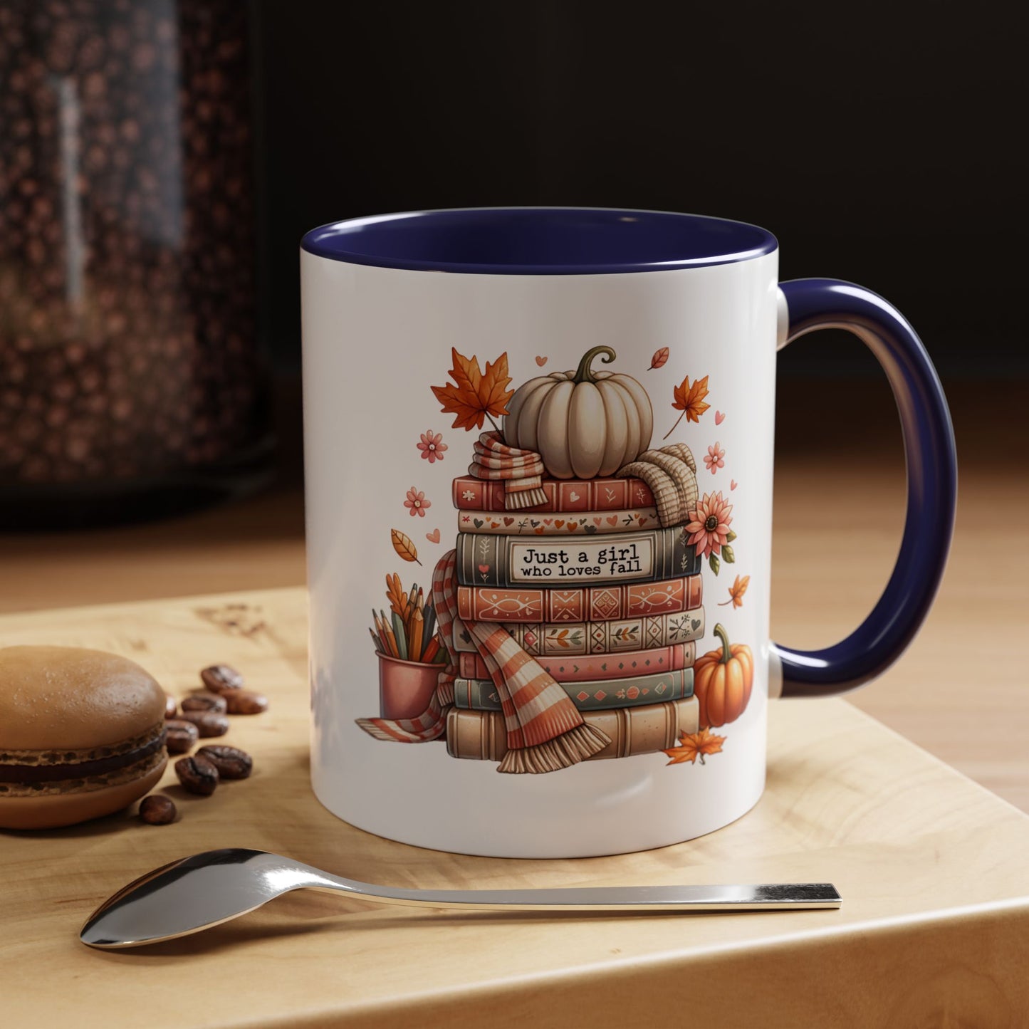 Just a Girl who Loves Fall Accent Coffee Mug (11, 15oz)