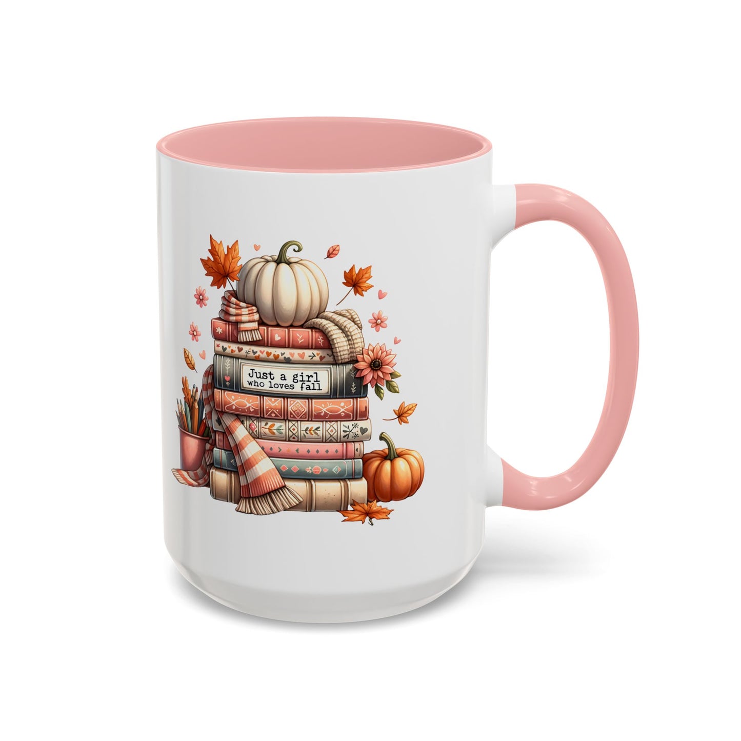 Just a Girl who Loves Fall Accent Coffee Mug (11, 15oz)