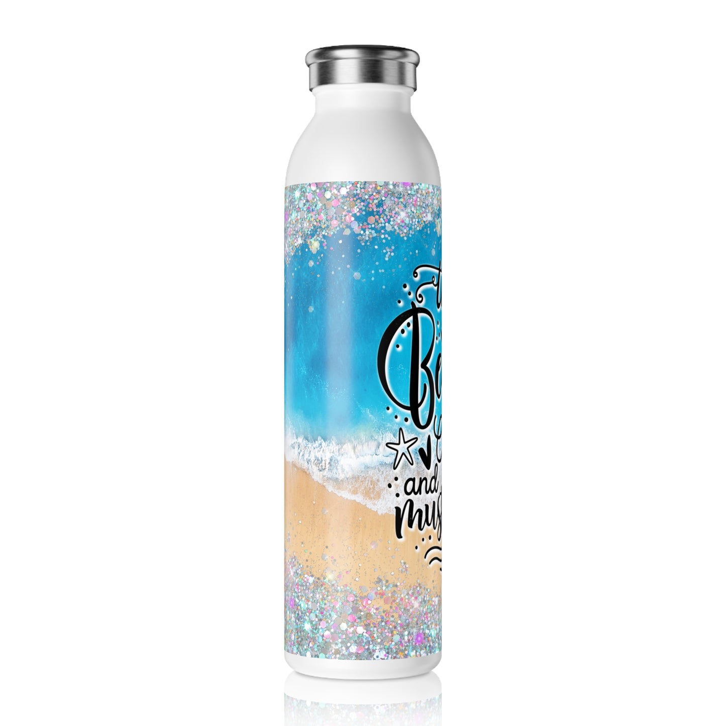 Beach is calling Slim Water Bottle