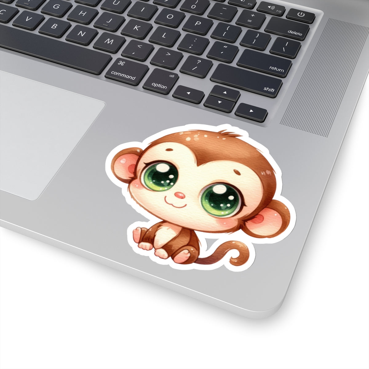 Cute Monkey Kiss-Cut Stickers - Perfect for Laptops and Journals