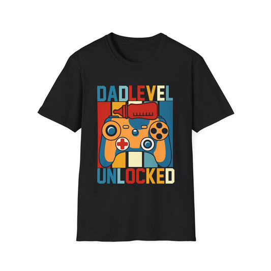 Dad Level Unlocked Unisex Softstyle T -Shirt