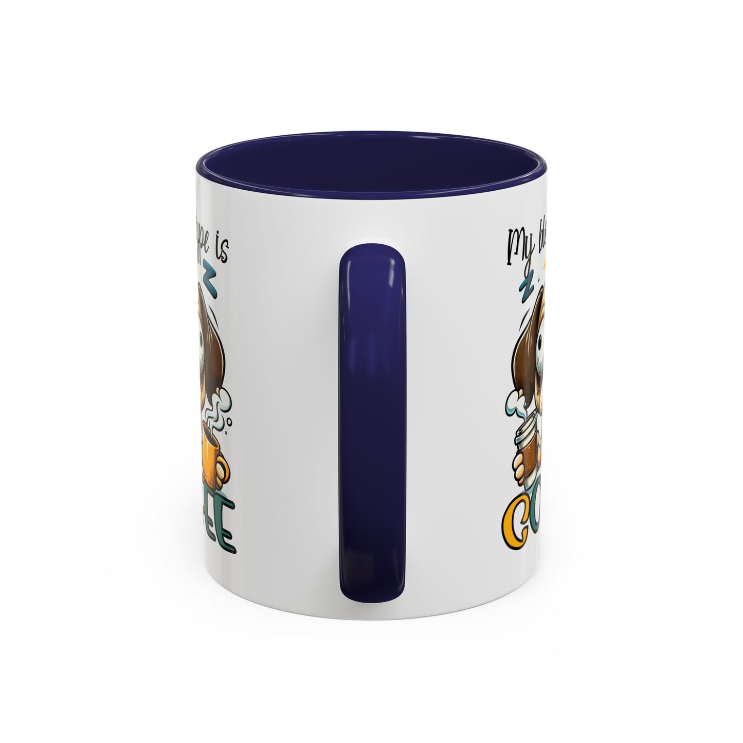 My Blood Type is Coffee Dog Mug - Fun Accent Coffee Cup for Dog Lovers