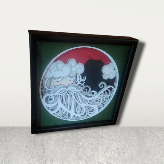 3D Santa Shadow Box