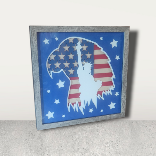 3D American flag Eagle