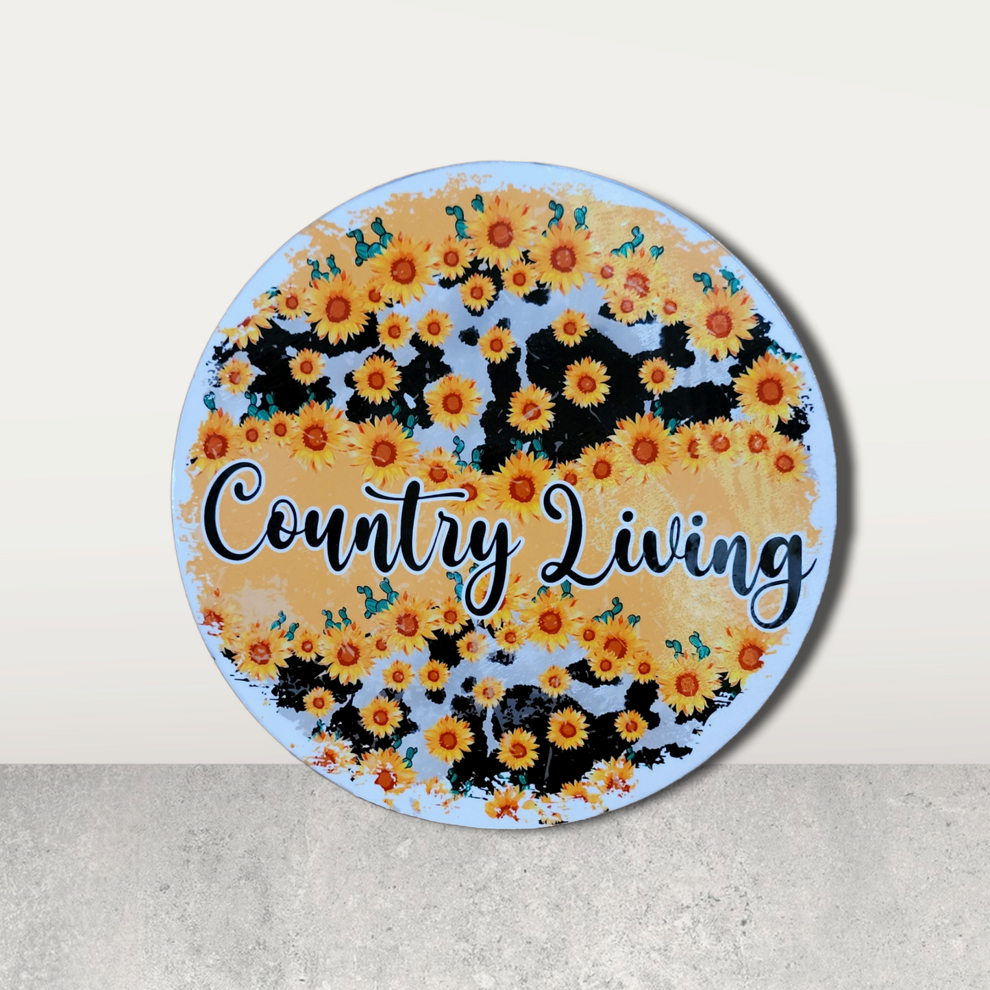 Country Living Sunflower wood sign