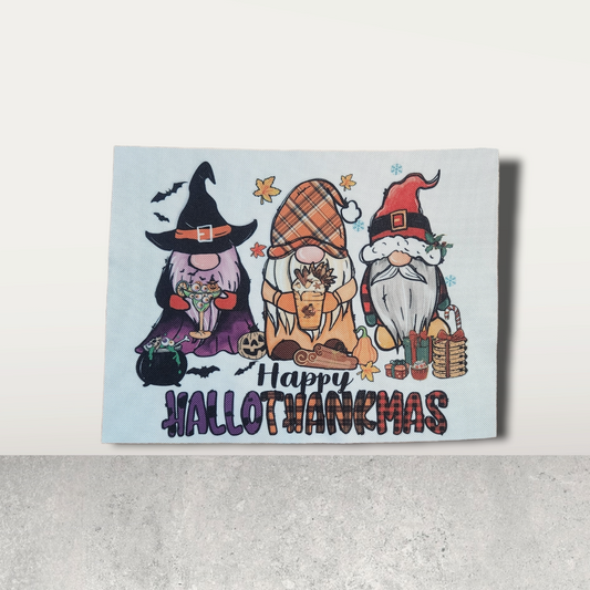 Gnome Happy Hallothanksmas 2 Fabric panal