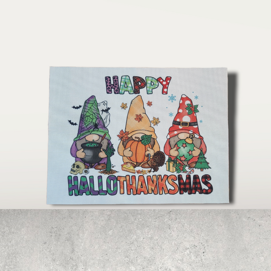 Gnome Happy Hallothanksmas 1 Fabric panal